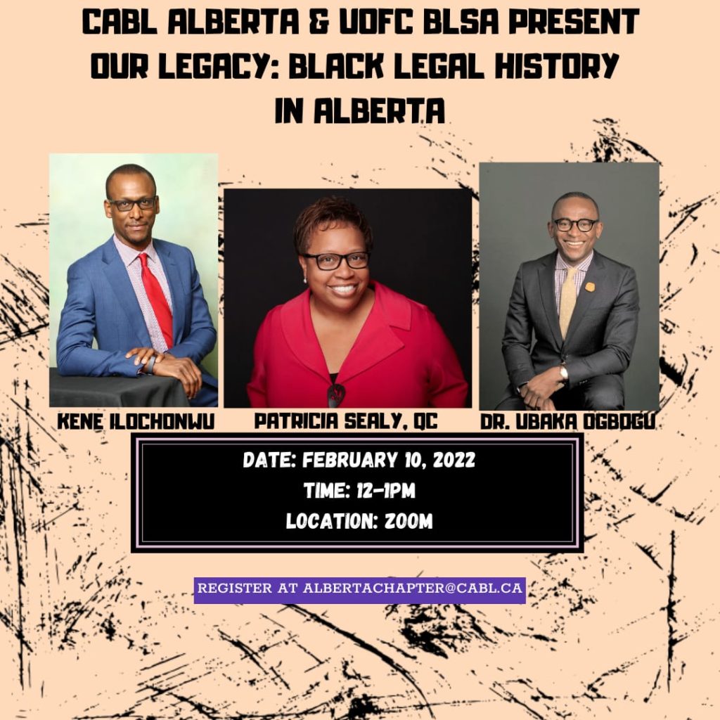 Black Legal History In Alberta – CABL Alberta And BLSA Present - Law ...